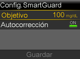 Select SmartGuard Settings screen