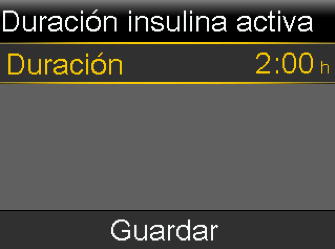 Active Insulin Time screen