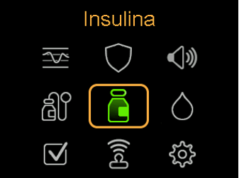 Select Insulin screen