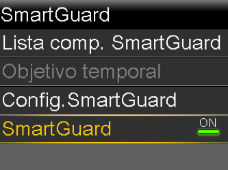 Select SmartGuard on or off screen