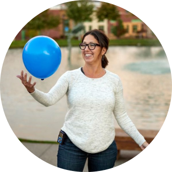 Girl with Blue Balloon