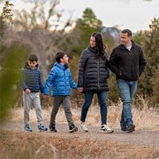 The Reich family walking